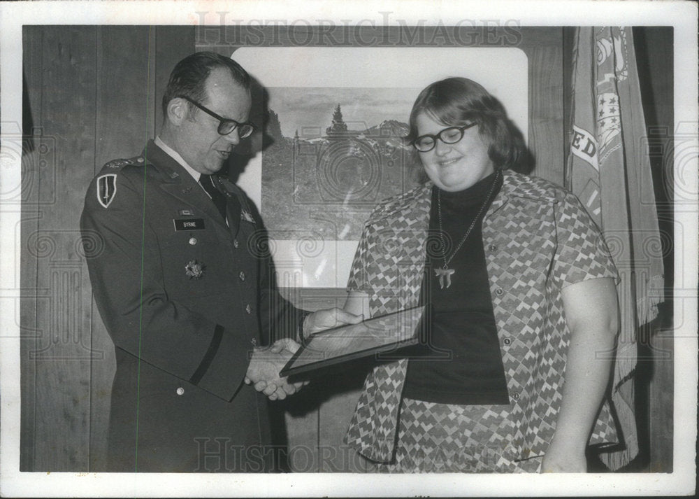 1976 Cindy Dewey Receives Service Award At Rocky Mountain Arsenal - Historic Images