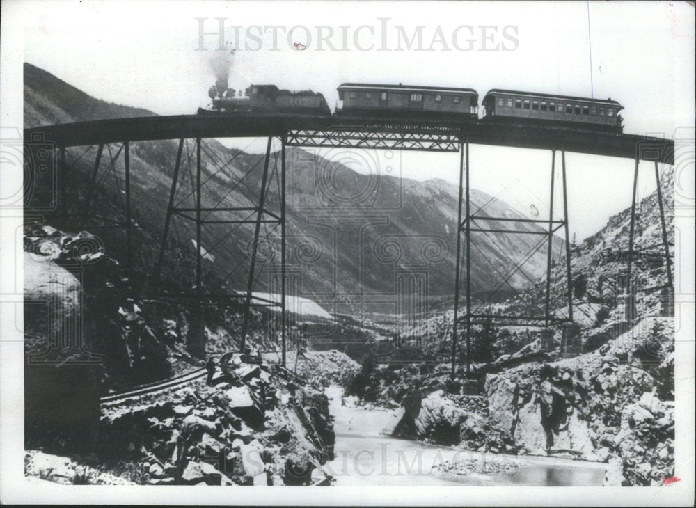 1982 Press Photo Cica 1890 Devils's Gate Viaduct rail bridge - Historic Images