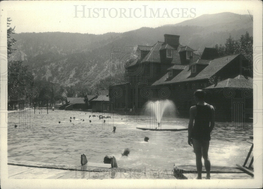 Press Photo Natural Hot Springs Swimming Pool - Historic Images