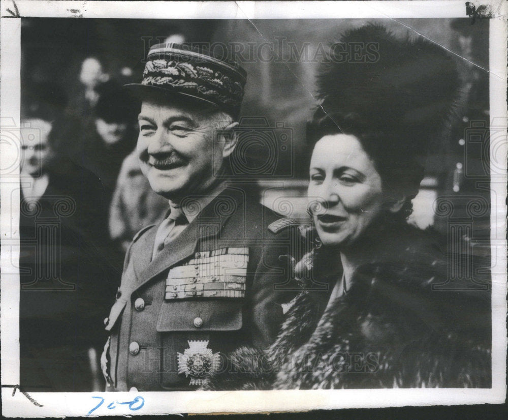 1947 gen. P.L Le gentilhomme French Army Commander - Historic Images