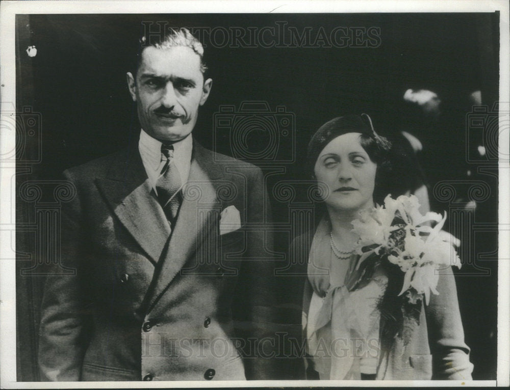 1932 Prince Dimitri Djordjadze and bride Elizabeth Warner - Historic Images