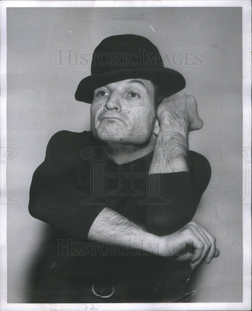 1960 Press Photo Shai K. Ophir, Israeli Mime - Historic Images