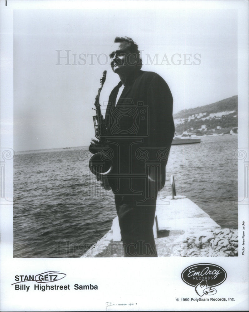 1996 Press Photo StanGetz (Feb 2, 1927 - June 6, 91) was a jazz saxophone player - Historic Images