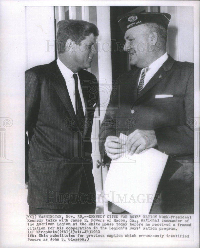 1962 James Powers American Legion National Commander - Historic Images