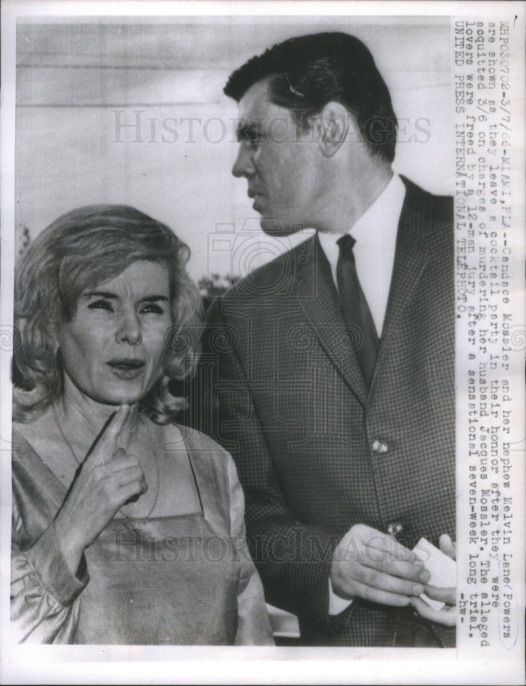 1966 Press Photo Candace Mossler Melvin Lane Powers Husband Jacques Murder - Historic Images