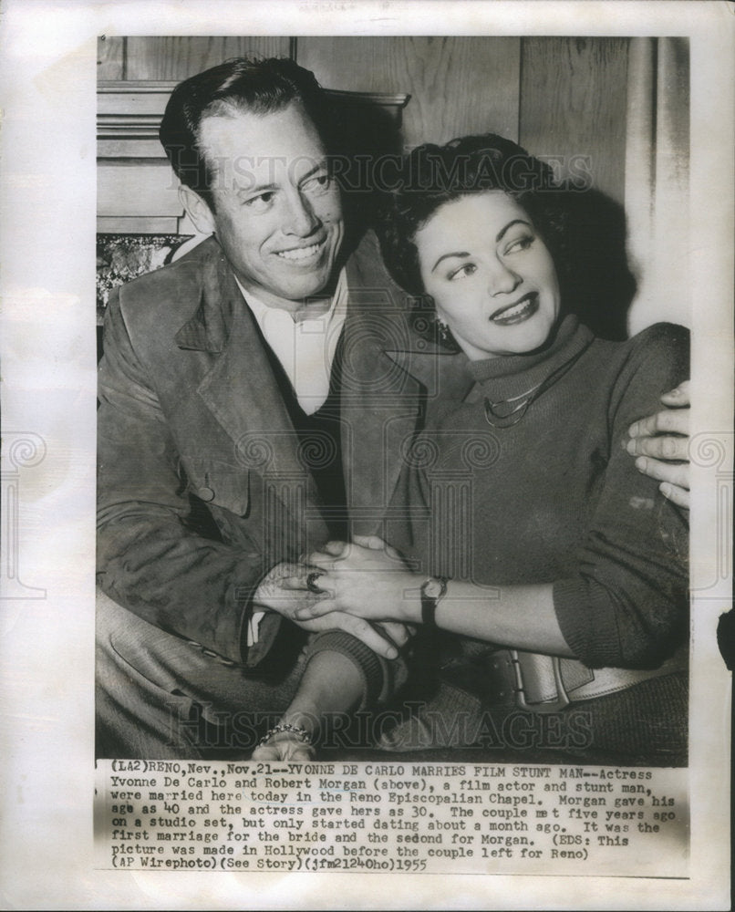 1955 Press Photo Robert Morgan American Actor Stuntman - Historic Images