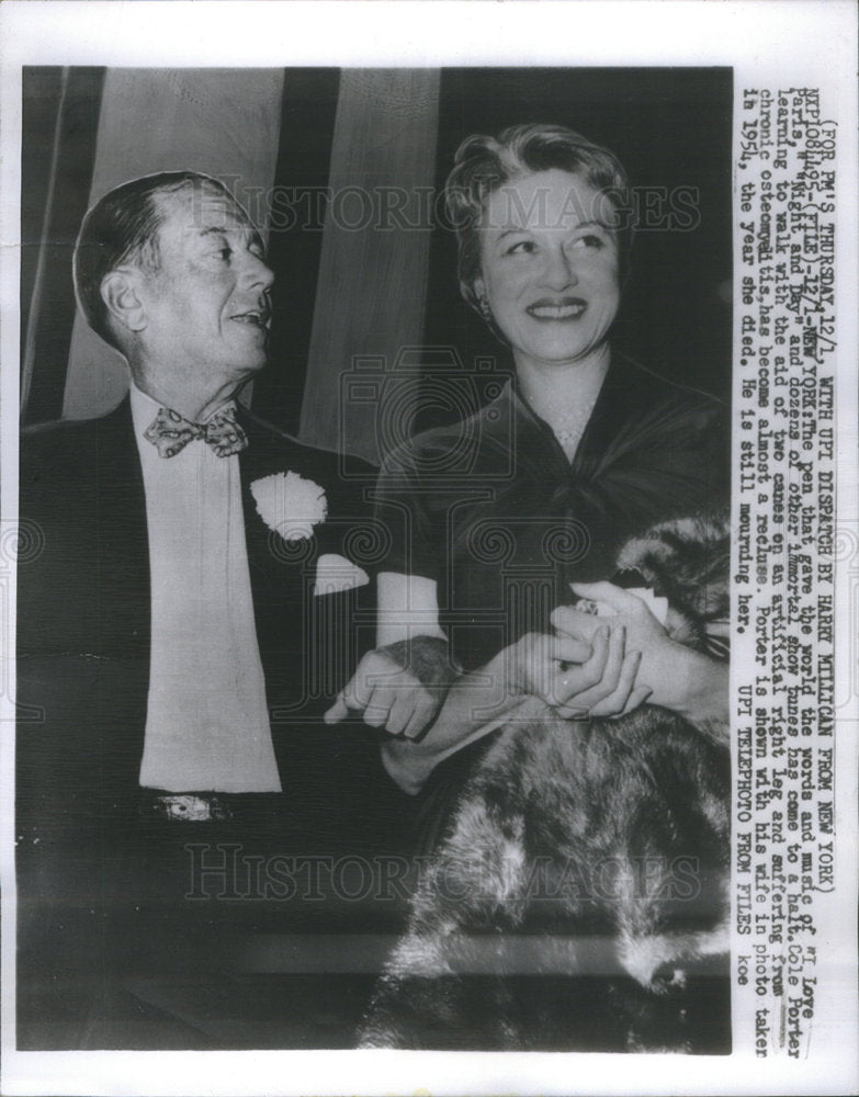 Press Photo Cole Porter American Composer & Songwriter - Historic Images