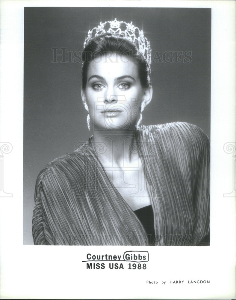 1988 Press Photo Courtney Gibbs Miss USA 1988 - Historic Images