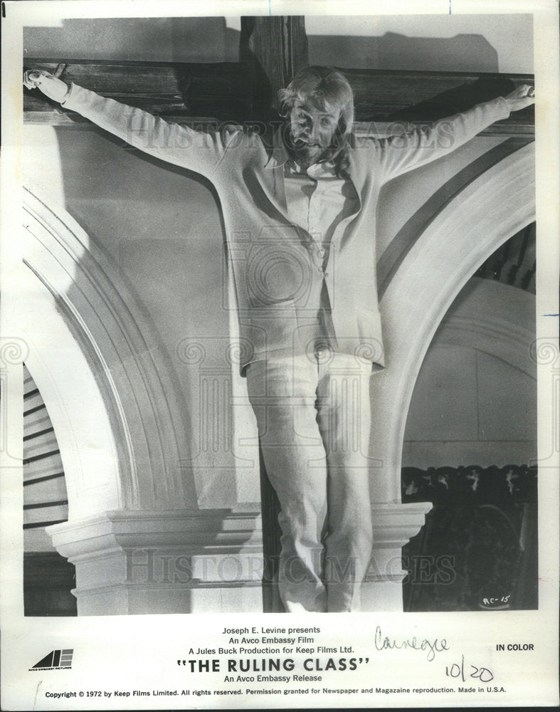 1972 Press Photo Peter O'Toole Irish Film & Television Actor - Historic Images