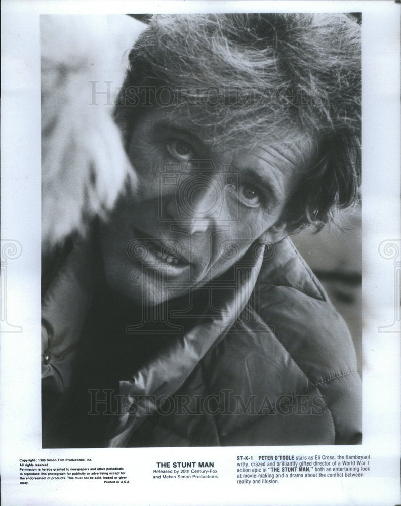 1980 Press Photo Peter O&#39;Toole The Stunt Man Actor - Historic Images