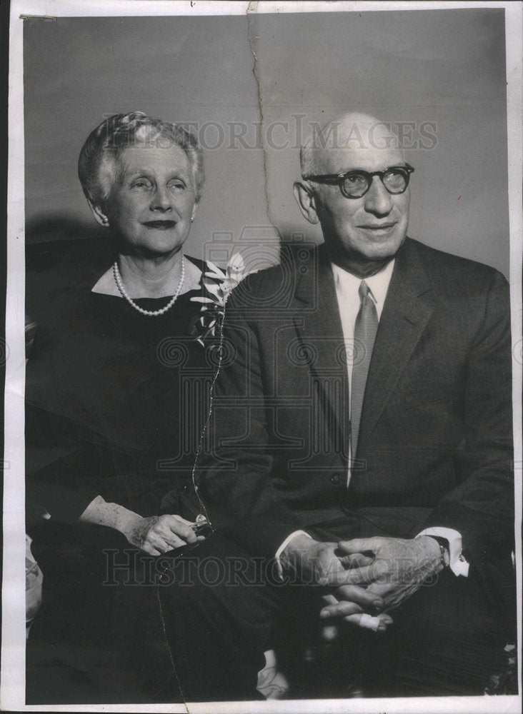 1957  Lessing J Rosenward Impression  Israel Standard Club Audience - Historic Images