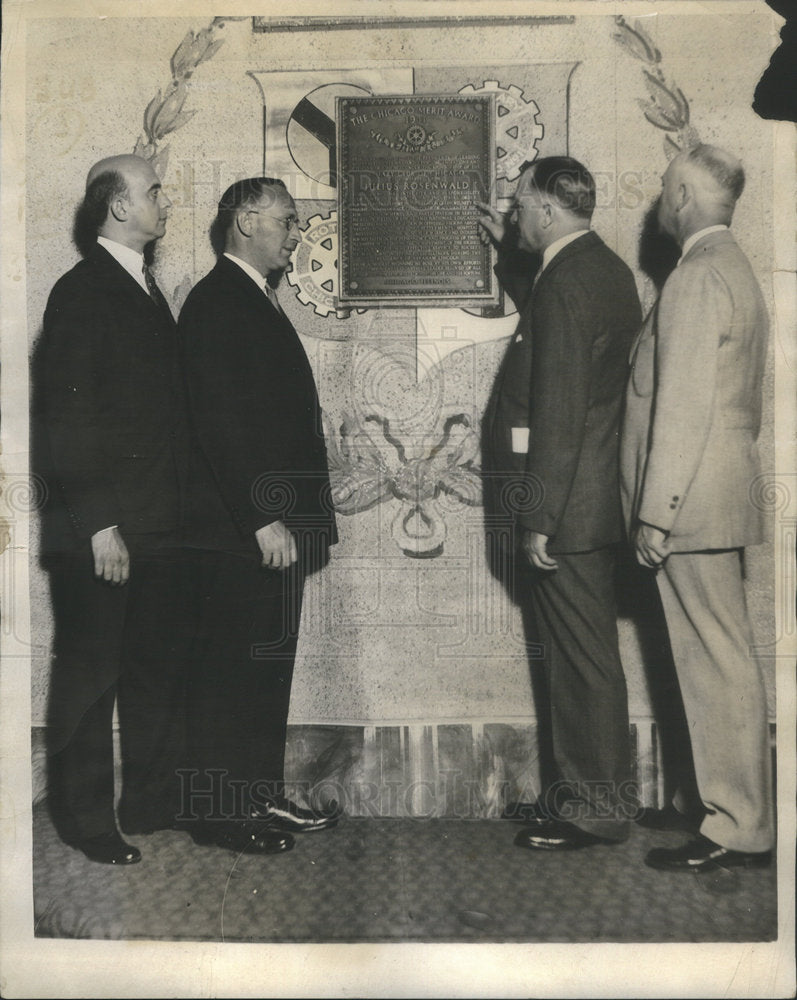 1931 Press Photo George Wormser Gessing Rosenwald Guy Cushing Chicago Rotary - Historic Images