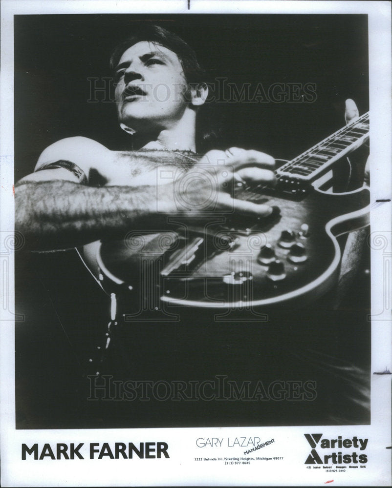 1985 Press Photo Mark Farner American Singer & Musician - Historic Images