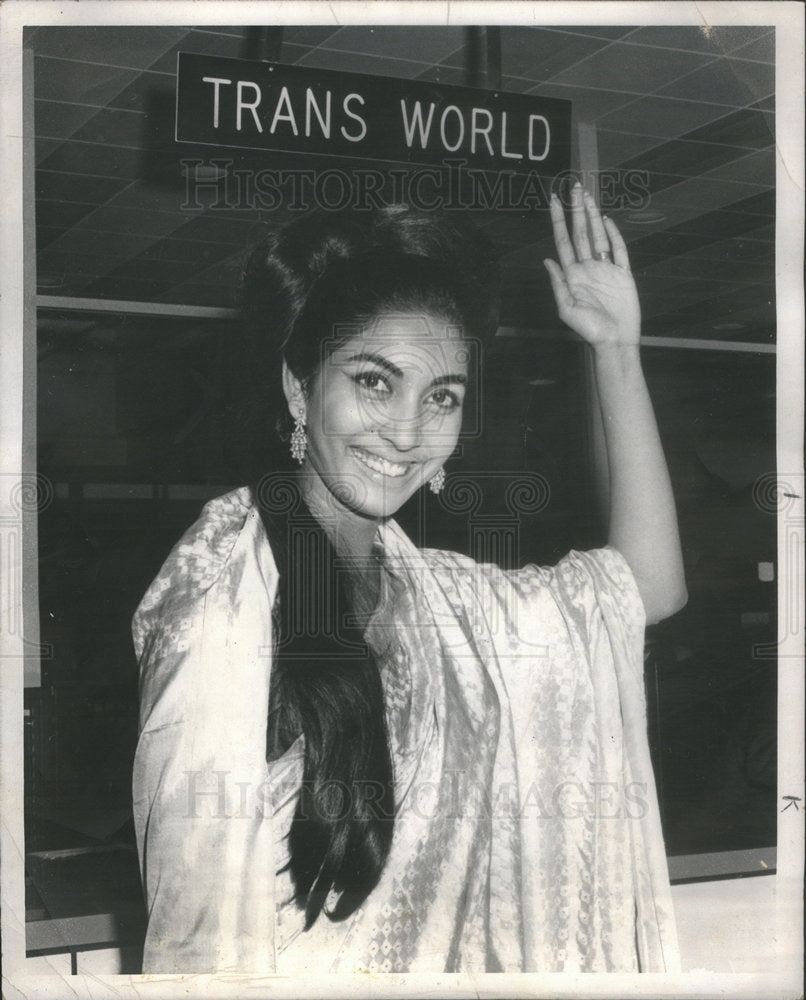 1967 Pretty Rita Paris Miss World Model Beauty Fashion - Historic Images