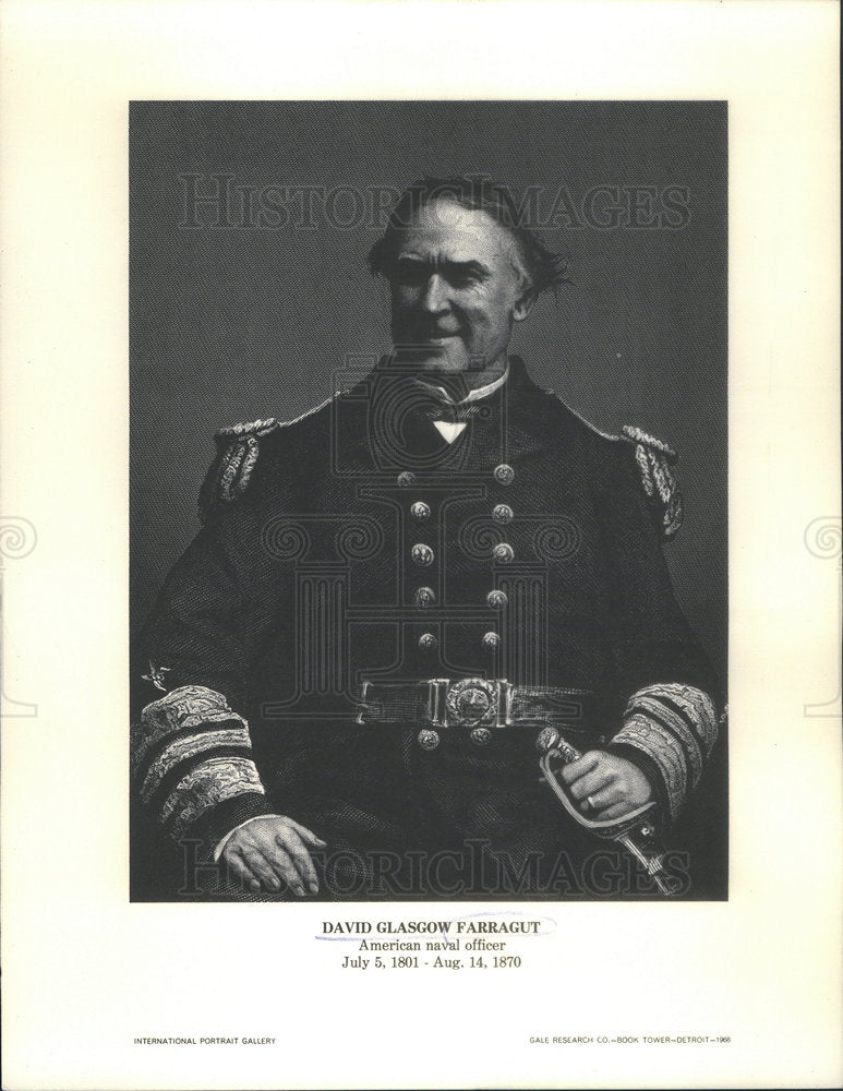 1968 David Glasgow Farragut American Naval Officer - Historic Images
