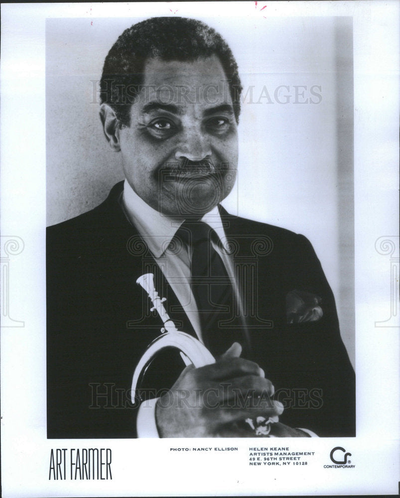 1988 Press Photo Art Farmer American Jazz Trumpeter Flugelhorn Player Chicago - Historic Images