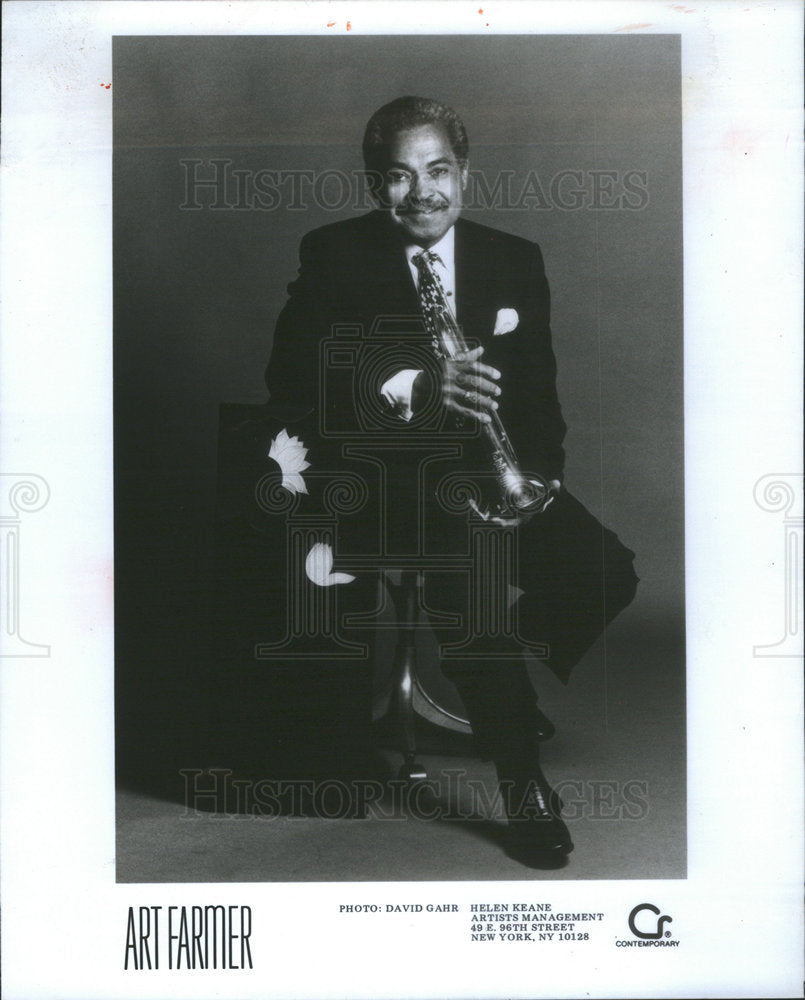 1988 Press Photo Art Farmer American jazz trumpeter flugelhorn player - Historic Images