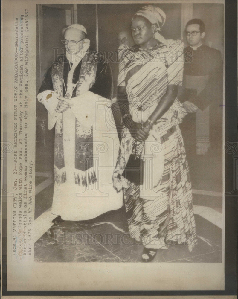 1975 Press Photo Bernadette Uganda - Historic Images