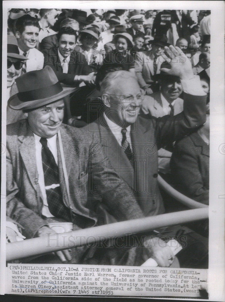 1953 Press Photo Warren Olney - Historic Images