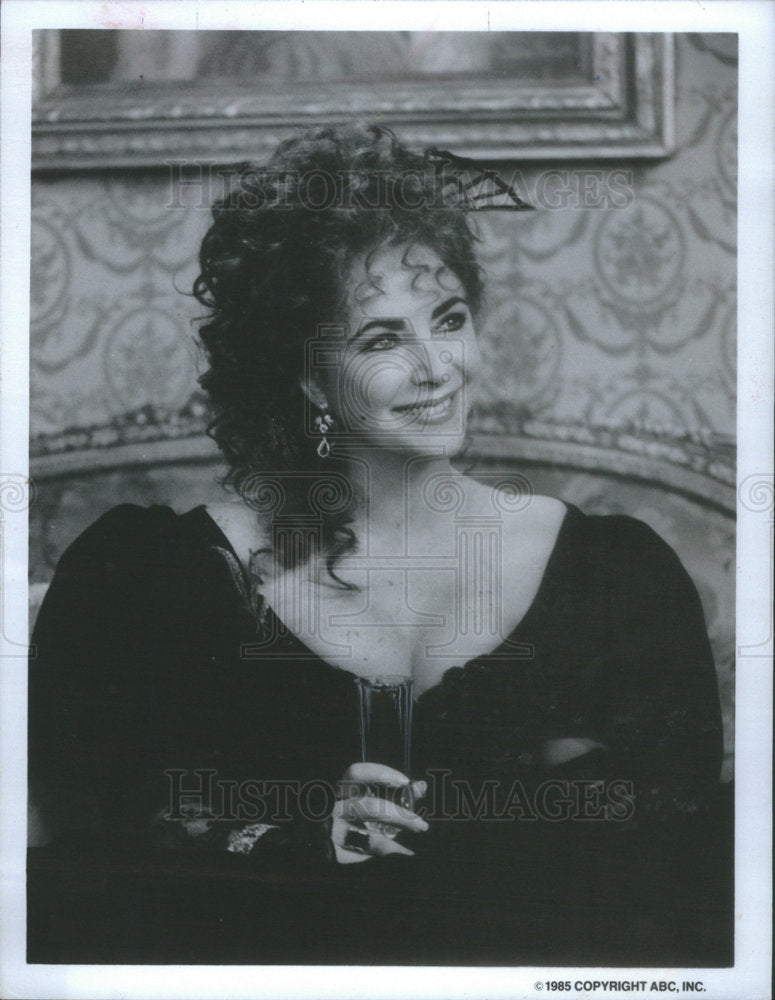 1985 Press Photo ELIZABETH TAYLOR BRITISH AMERICA ACTRESS - Historic Images