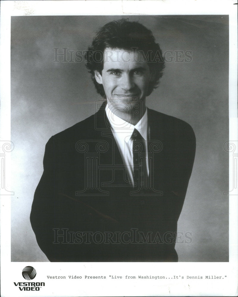 1988 Press Photo Comedian Dennis Miller - Historic Images