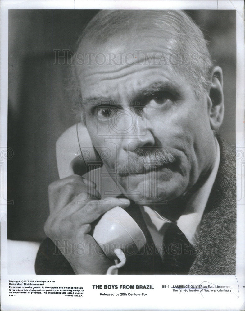 1979 Press Photo Laurence Olivier in " THE BOYS FROM BRAZIL - Historic Images