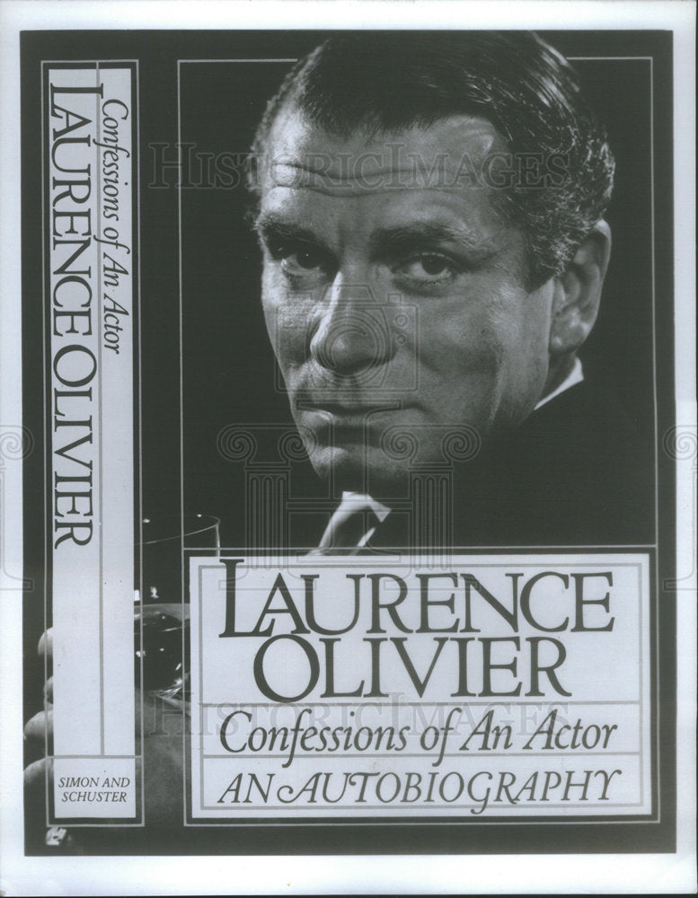 Press Photo Laurence Oliver's Confessions Of An Actor An Autobiography Cover - Historic Images