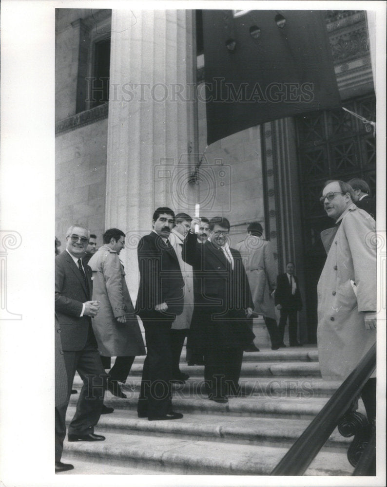 1985 Press Photo Turkish Prime Minister Turgut Zal - Historic Images