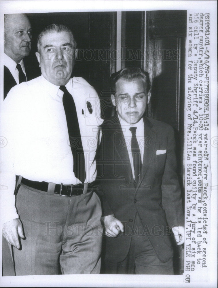 1959 Jerry Pacek Convicted of Second Degree Murder - Historic Images