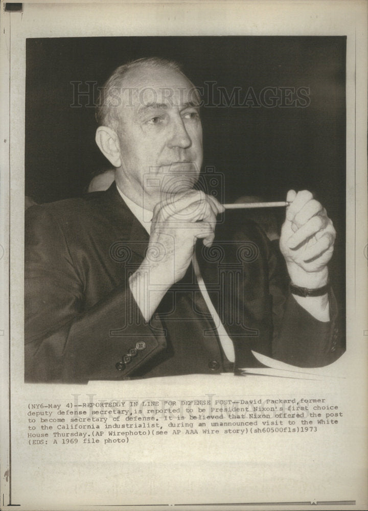 1969 David Packard Nixon&#39;s Choice To Be Secretary Of Defense - Historic Images