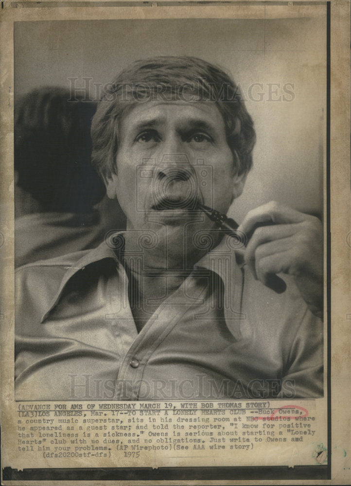 1976 Buck Owens Country Music Singers NBC Studios Buckaroos - Historic Images