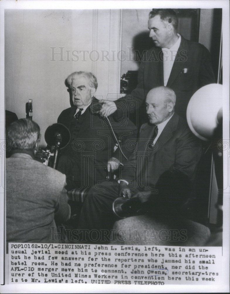 1956 Press Photo John L. Lewis American Leader of Organized Labor - Historic Images