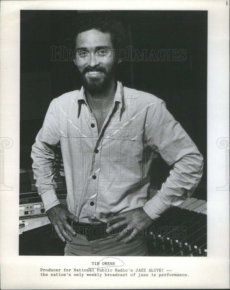 1980 Press Photo Tim Owens, Producer For National Public Radio's Jazz Alive - Historic Images