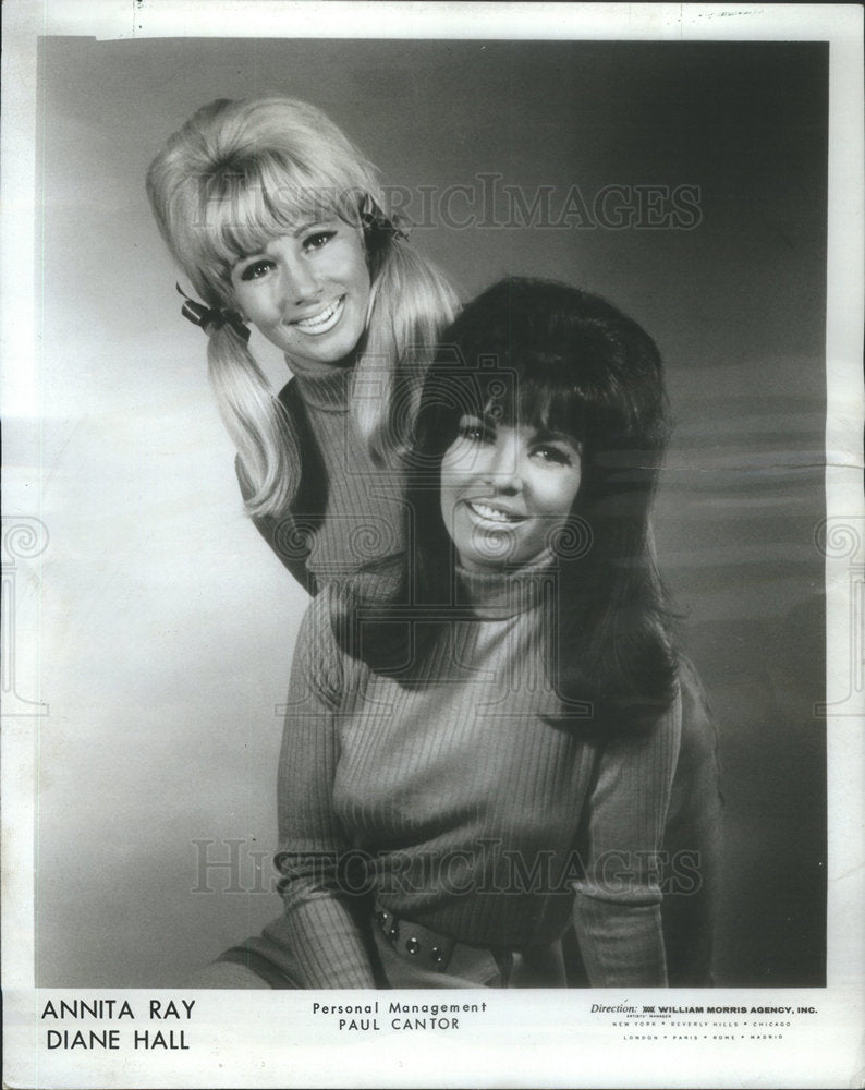 1966 Entertainers Annita Ray Diane Hall - Historic Images