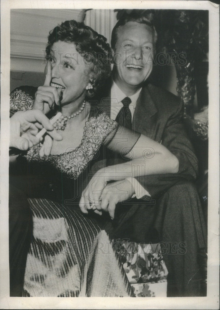 1954 Press Photo Jeannette MacDonald Singer Gene Raymond Actors Hollywood - Historic Images