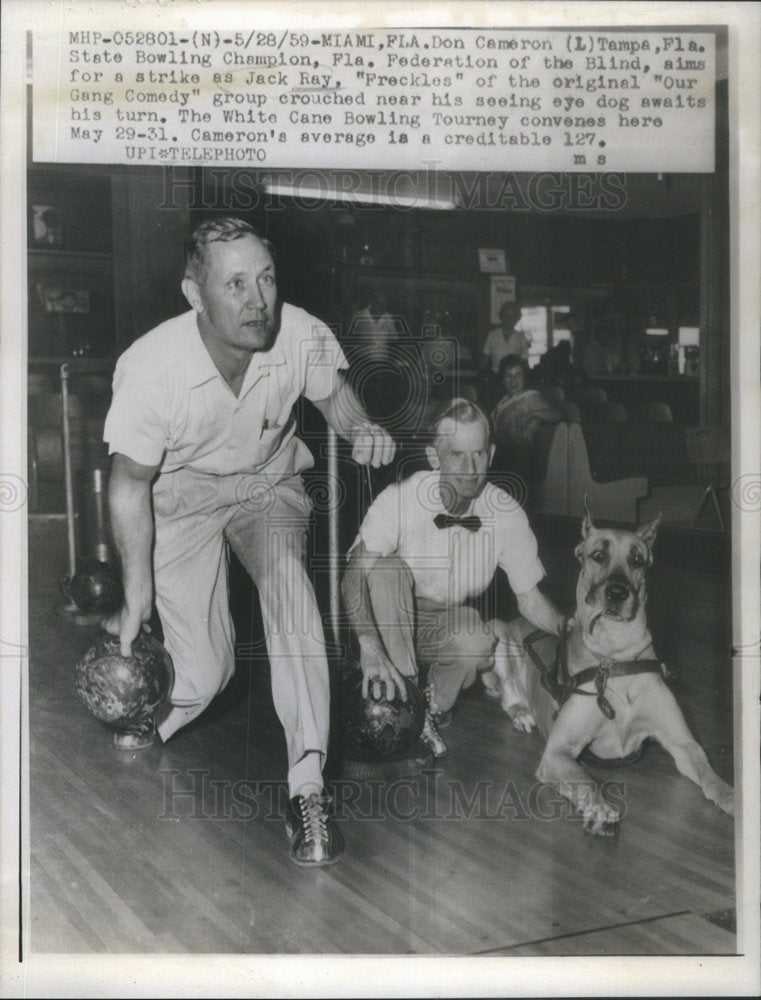 1959 Press Photo bowling jack ray - Historic Images