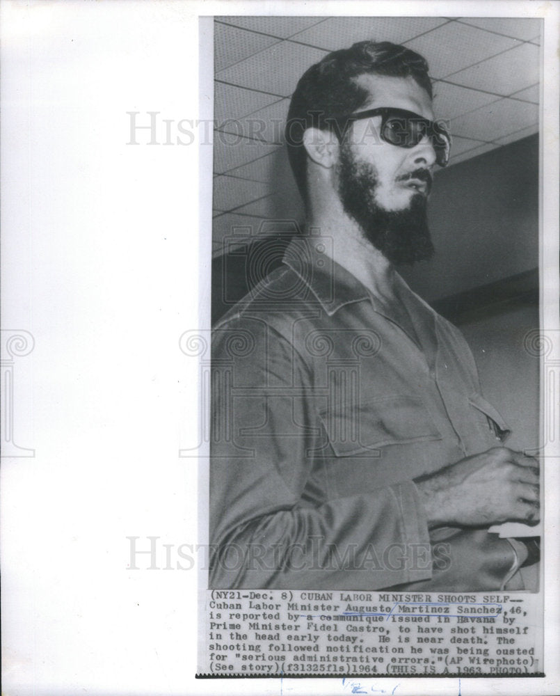 1964 Former Cuban Labor Minister Augusto Martinez Sanchez - Historic Images