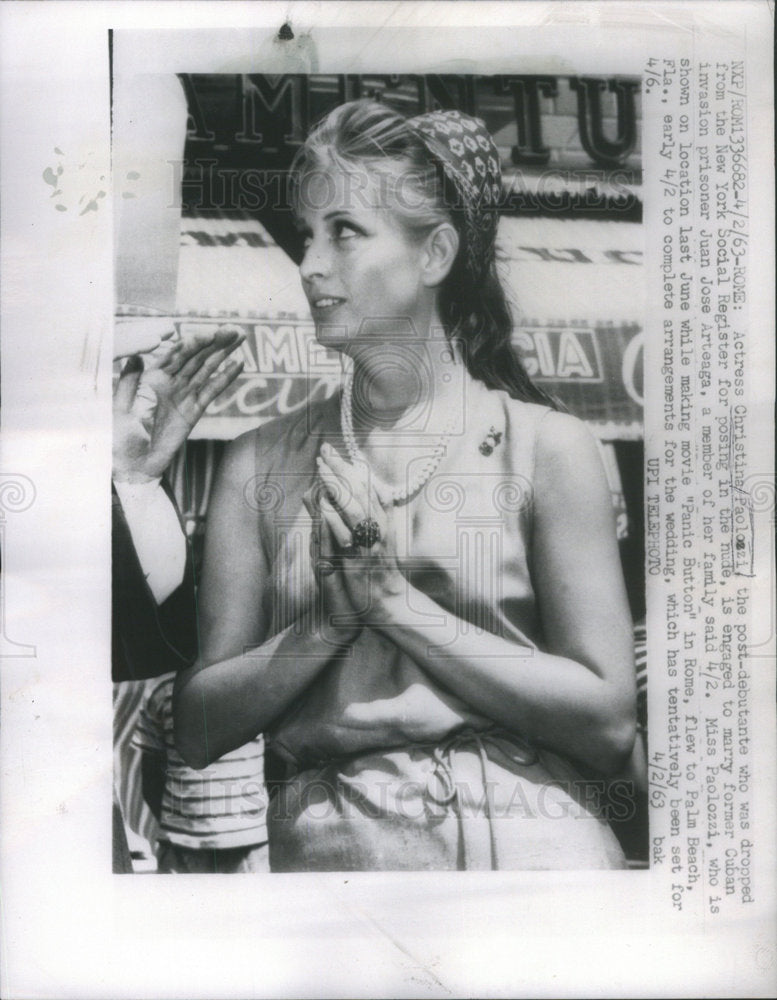 1963 Press Photo Christina paolozzi Actress - Historic Images