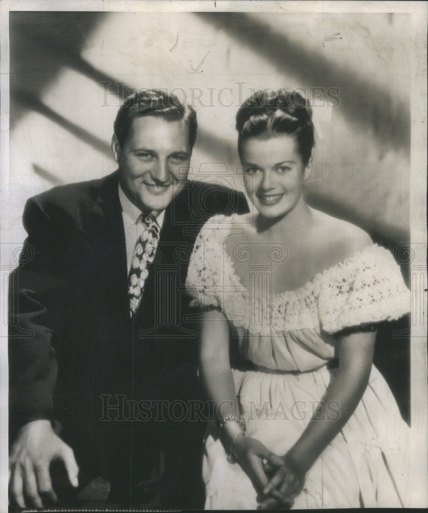 1947 Press Photo Plan Wed Film Star Janis Paige Frank Martinelli Sam Francisco - Historic Images