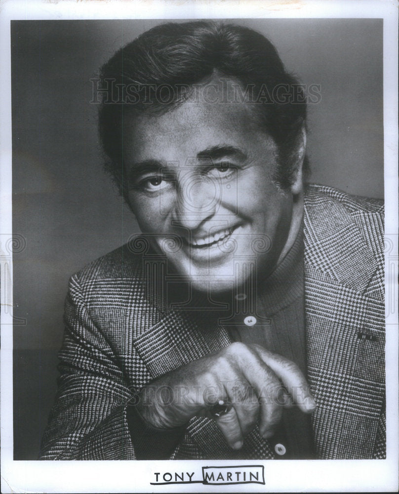 1985 Press Photo TONY MARTIN AMERICAN ACTOR SINGER - Historic Images