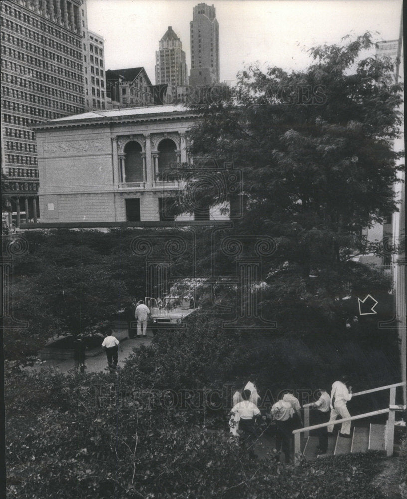 1973 Press Photo Found Body Art Institute's McCormick Court - RSC91735 - Historic Images