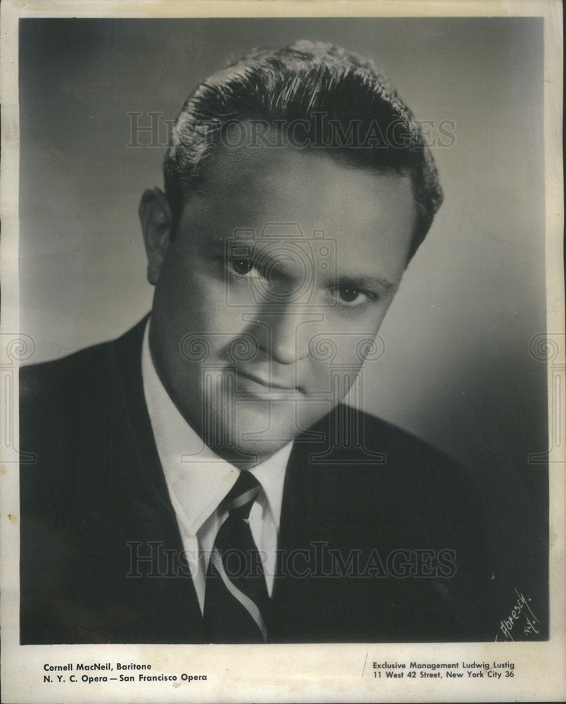 1958 Press Photo Cornell Mac Neil, Baritone - RSC91873 - Historic Images