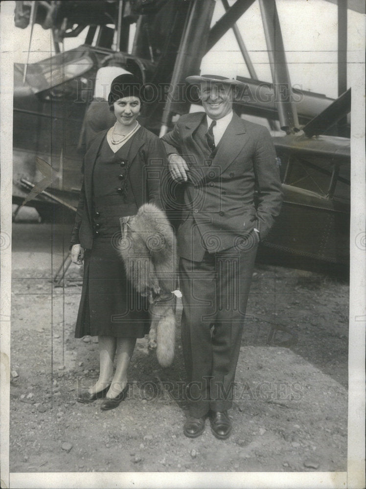 1930 Hanford MacNider Minister Canada Wife Plane Ottawa - Historic Images