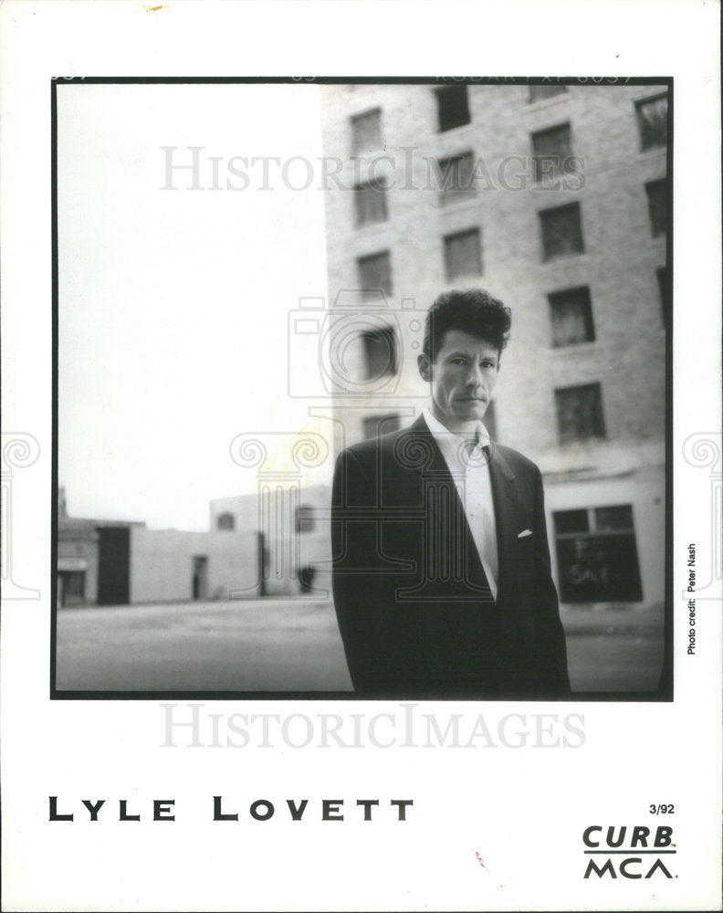 1992 Press Photo Lyle Lovett singer - RSC92005 - Historic Images