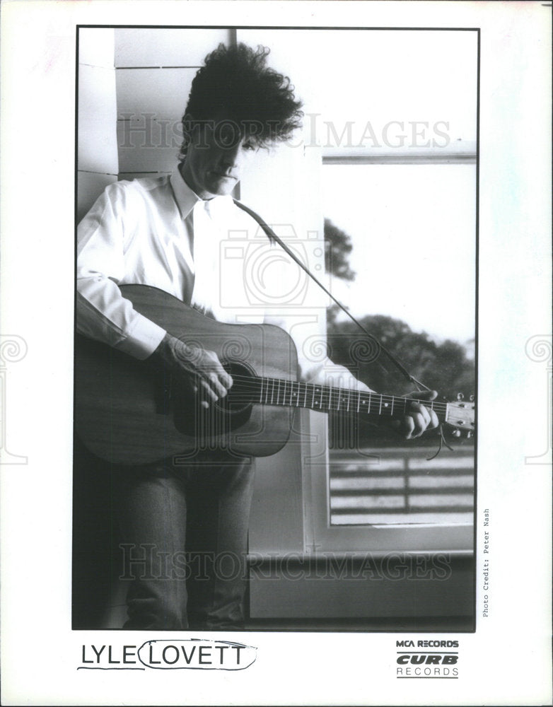 Press Photo Lyle Lovett is an American singer-songwriter and actor - Historic Images