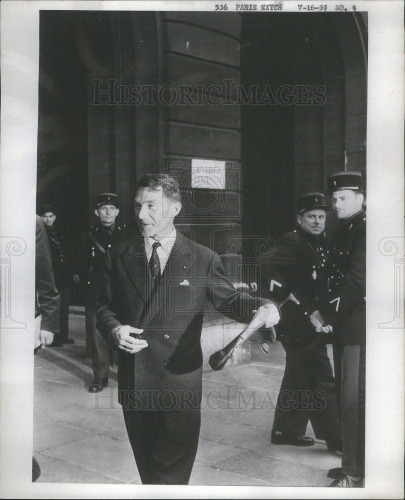 1959 Press Photo Major Camille Rayon French Murder Convict - Historic Images