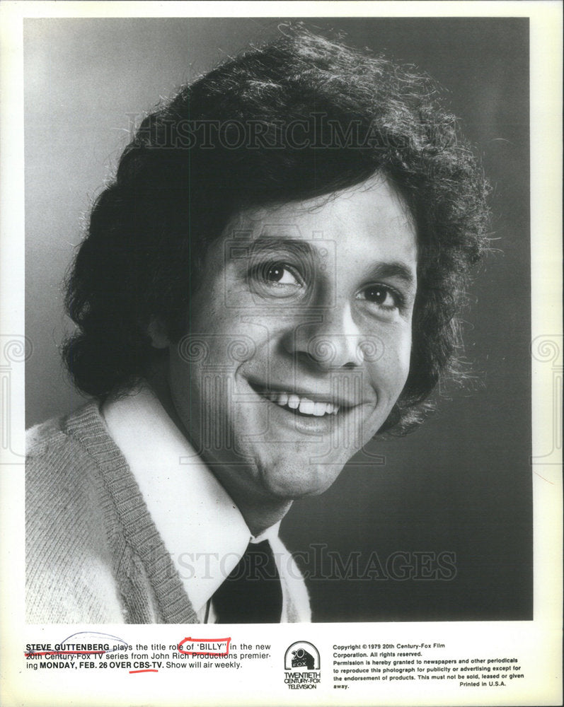 1979 Press Photo Steve Guttenberg &quot;Billy&quot; - Historic Images