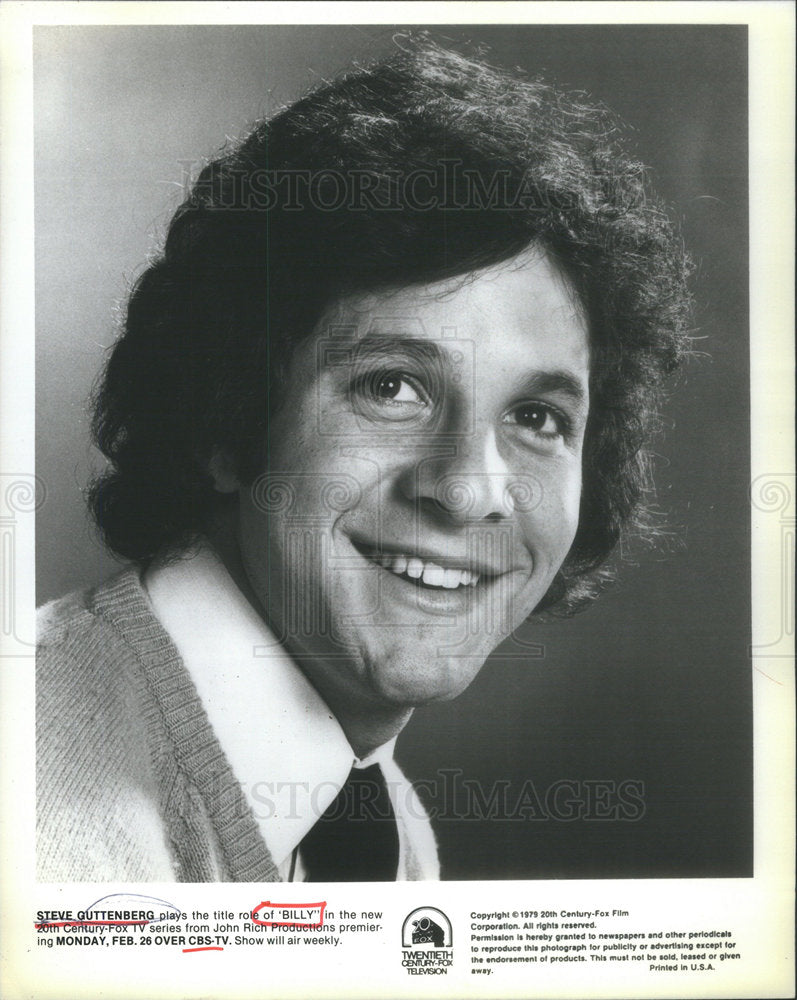 1979 Press Photo Steve Guttenberg "Billy" - Historic Images