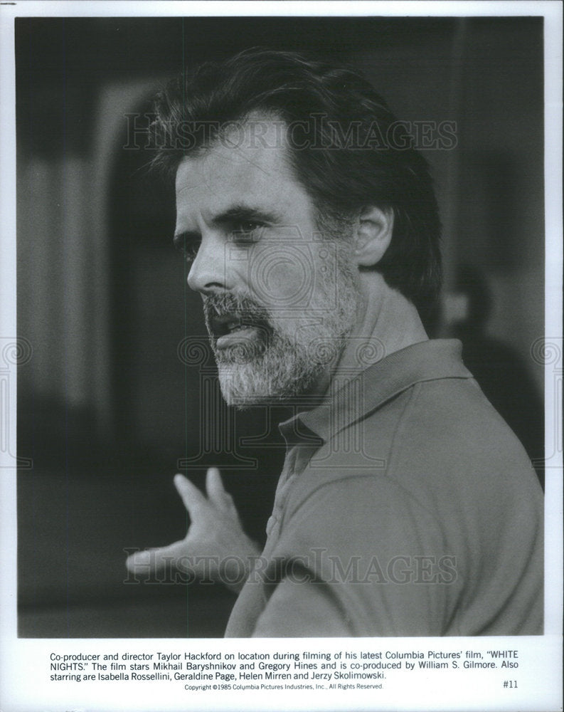 1986 Press Photo Taylor Hackford Director &quot;White Nights&quot; - Historic Images