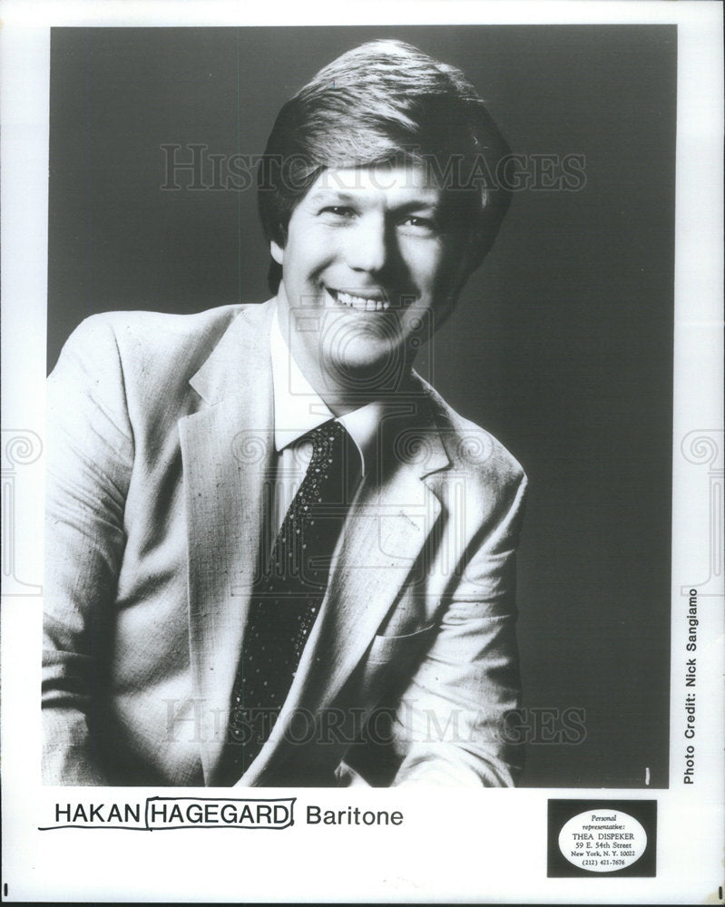 1991 Press Photo Hakan Hagegard Baritone - RSC92803 - Historic Images